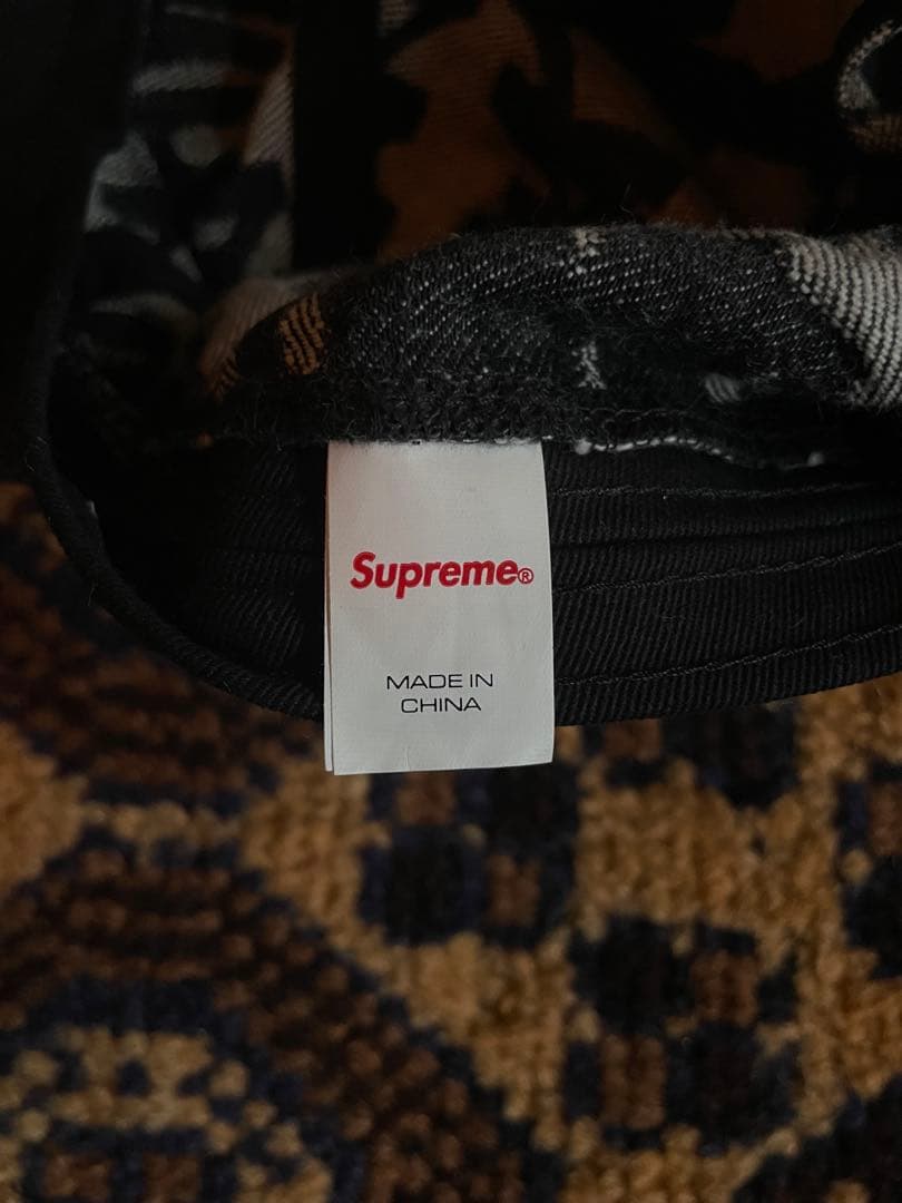 帽子 supreme Fat Tip Jacquard Denim Camp Cap