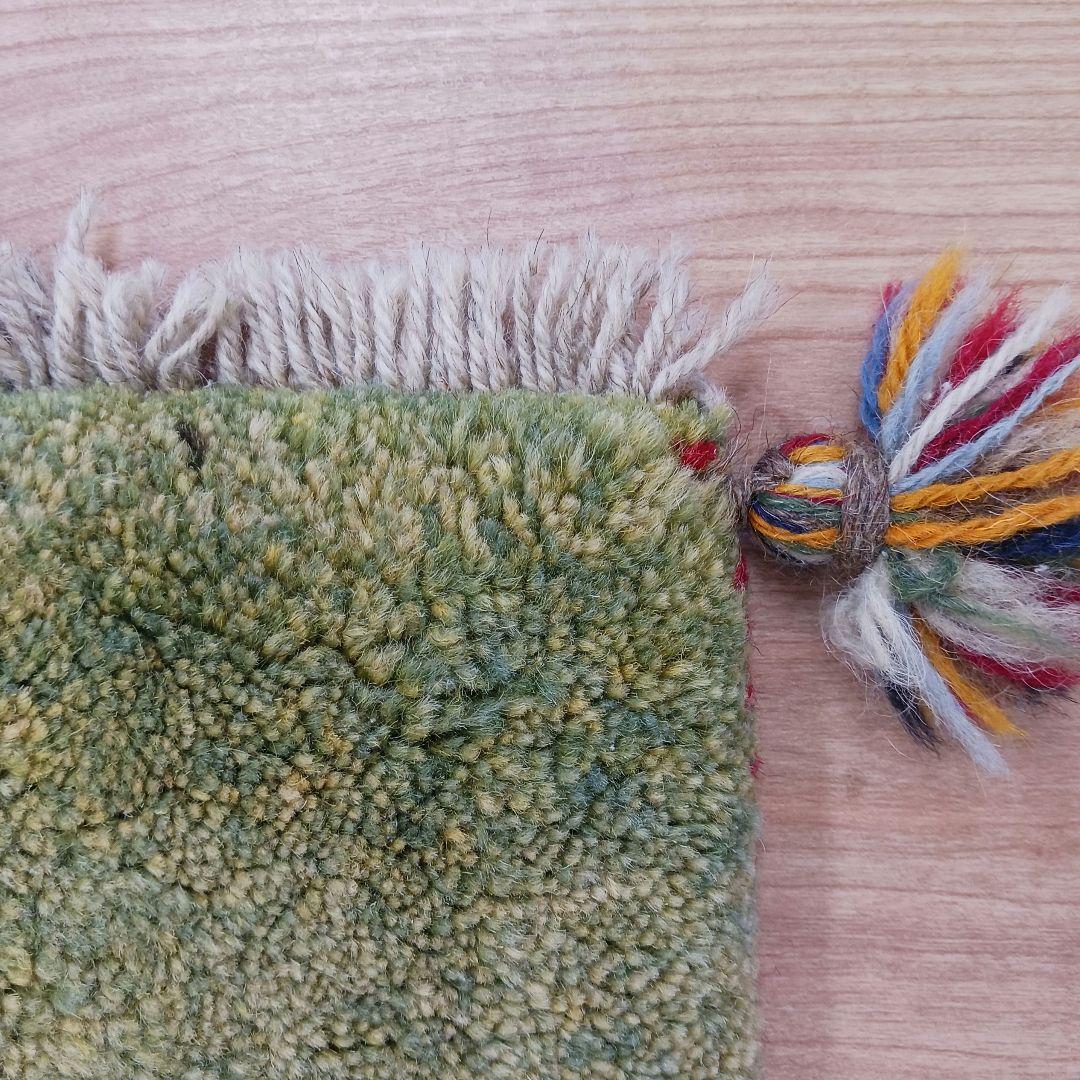 Y3064 ペルシャ絨毯 ギャッベ 手織り ウール 191×150㎝