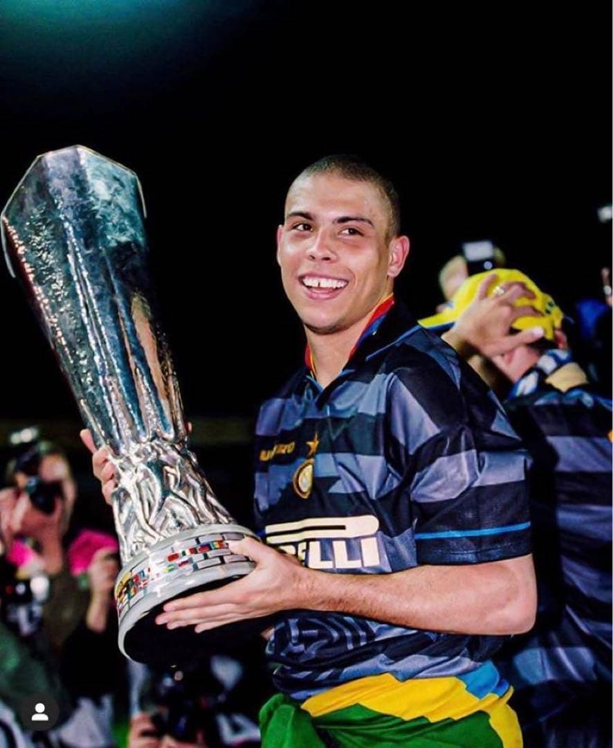 希少97/98 インテル•ミラノ サードユニフォーム ロナウド XLサイズ