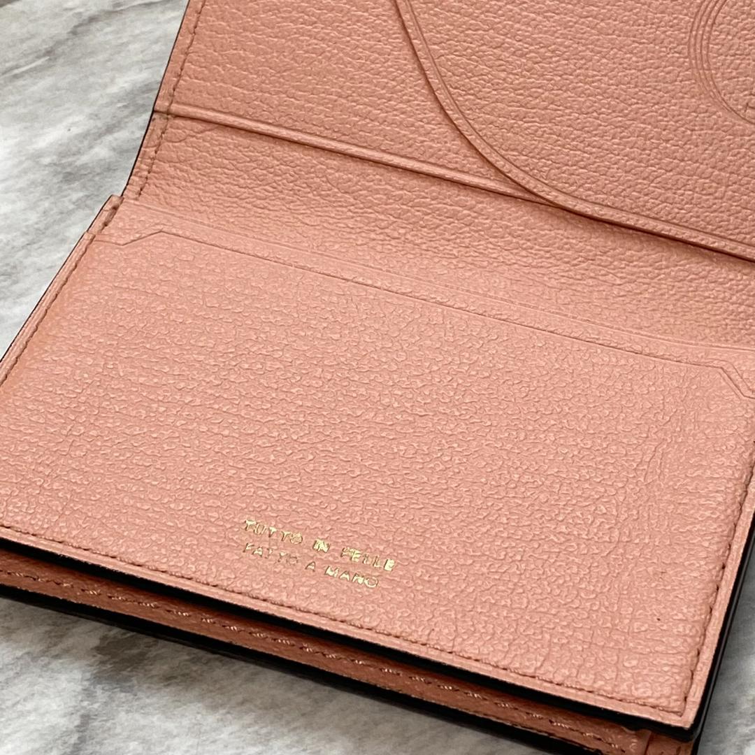 2363【新品 定価2.2万円】ラルコバレーノ★名刺入れ★BEIGE*PINK