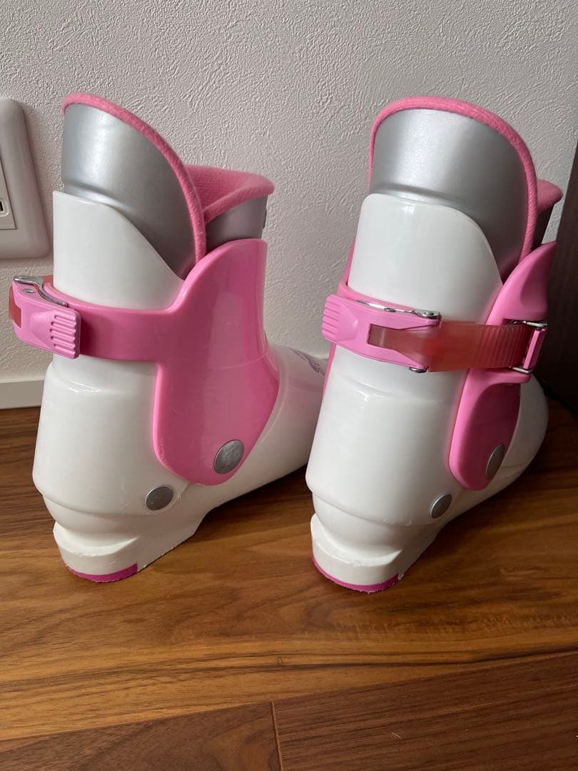 KAZAMA スキー板130㎝ ストック ブーツ セット ピンク ジュニア