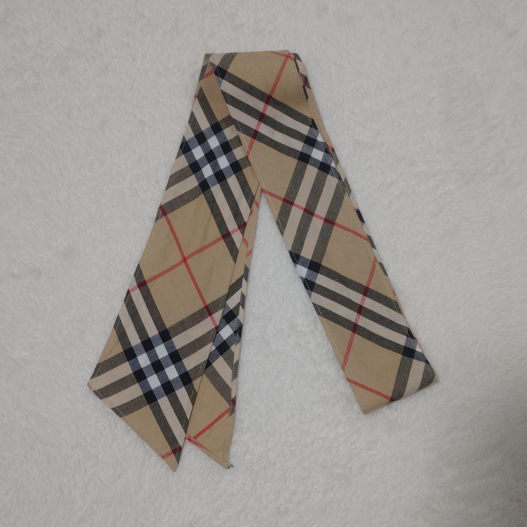 バーバリーブルーレーベル ボウタイ リボン 長袖 ノバチェック ホースロゴ