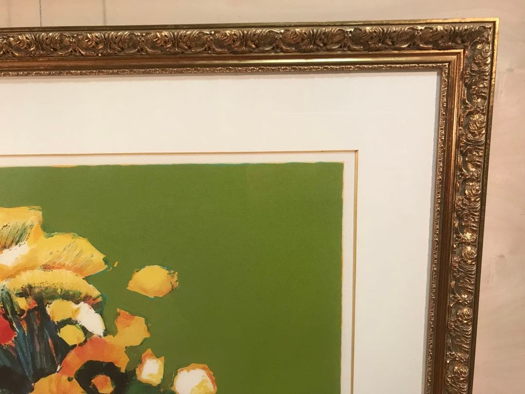 アレンバック　「セリの花束」　リトグラフ　直筆サイン・エディション有り