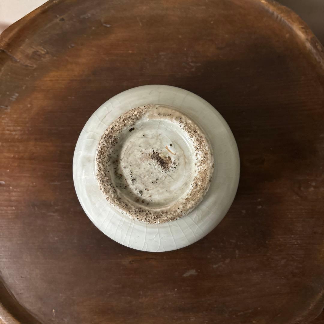 鉄釉壷　朝鮮　李朝　韓国骨董　白磁　丸壷　塩笥壺　骨董品.アンティーク.立原正秋