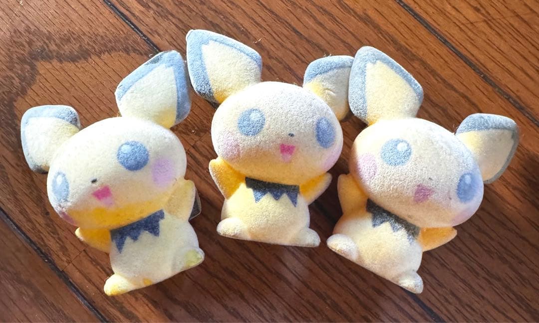 当時物 やわらか ポケモンフロッキー人形3体セット ピチュー
