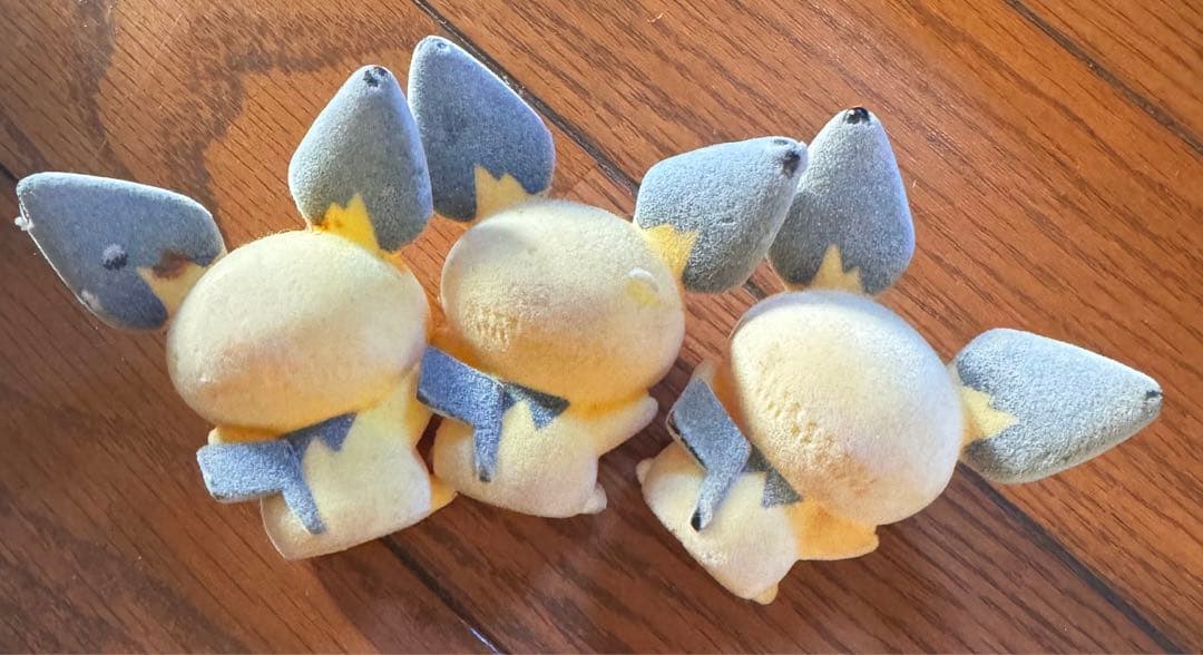 当時物 やわらか ポケモンフロッキー人形3体セット ピチュー