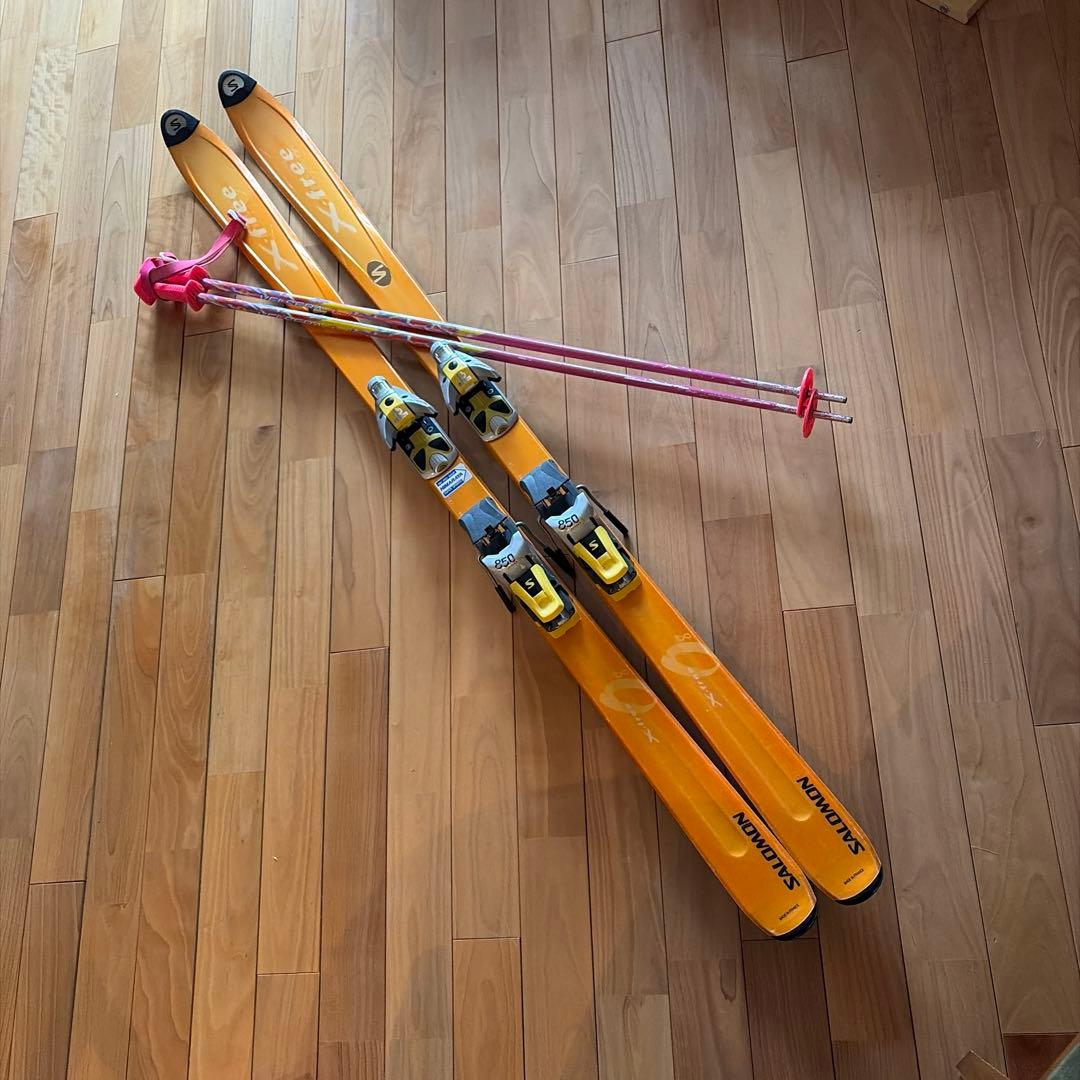 スキー板　ストックセット　レディース　165 サロモン　カービング