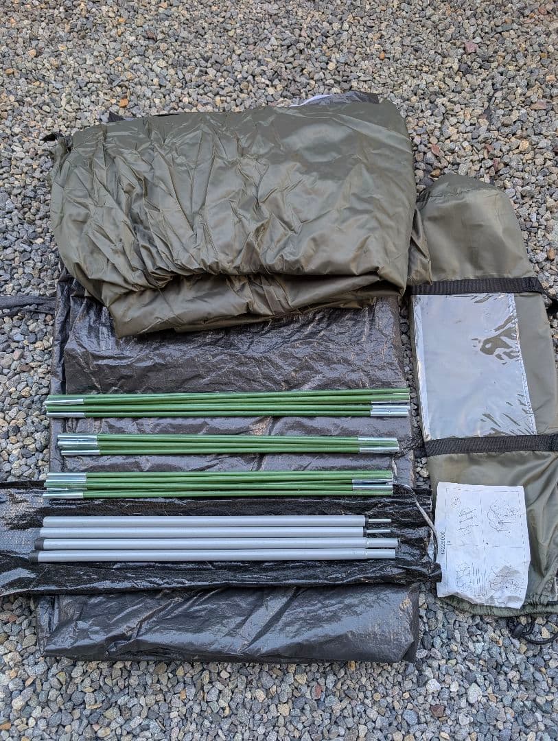 ✨1回使用✨　ドイツ軍 Mil-Tec 3人用テント カマボコ 広い前室