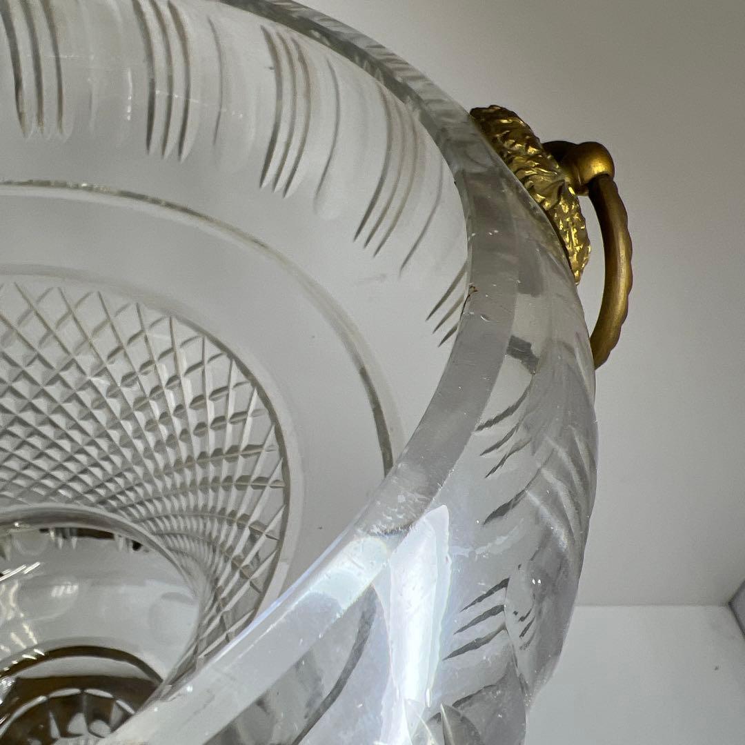 明治時代　ギヤマン切子　大花瓶　高さ48㎝　トヒチサ　東な8-0106④