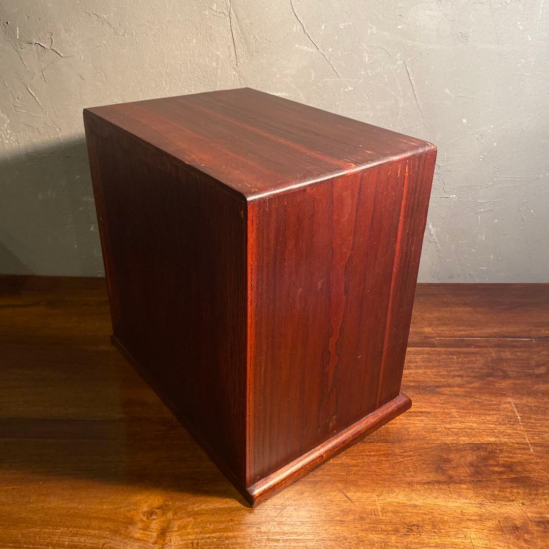 昭和レトロ 三段小引き出し 螺鈿細工 古家具 インテリア 収納 木製