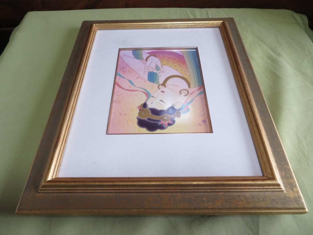 草場一壽　「　観世音菩薩　」　陶彩画