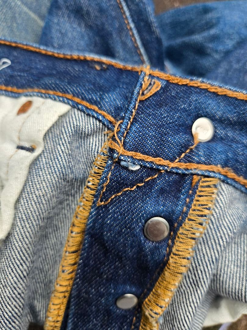 完成された縦落ち 希少W34 内股シングル Levi's 501