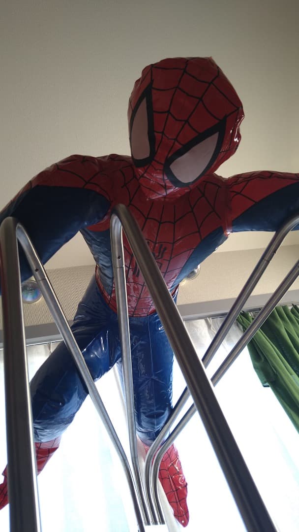 激レア ビンテージ Marvel インフレータブル 等身大スパーダーマン人形