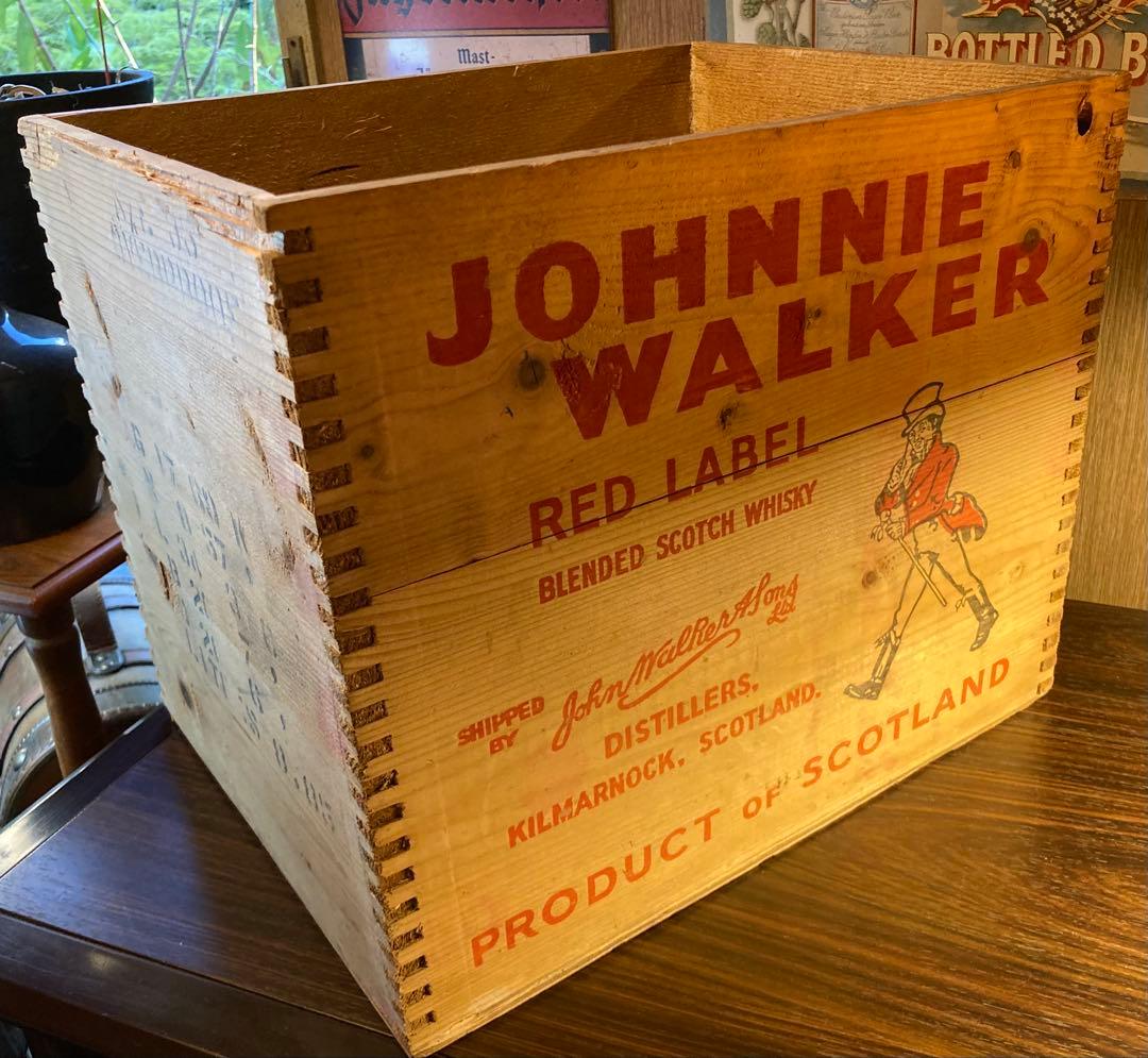 ジョニーウォーカー ウイスキー ヴィンテージ 木箱 英国 イギリス 昭和 レトロ