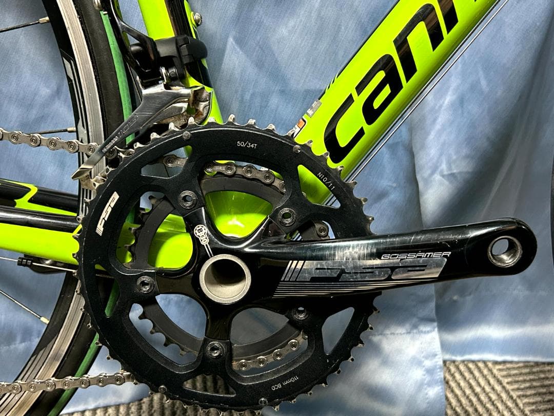 引取り大阪　Cannondale ロードバイクフレーム ネオンイエロー