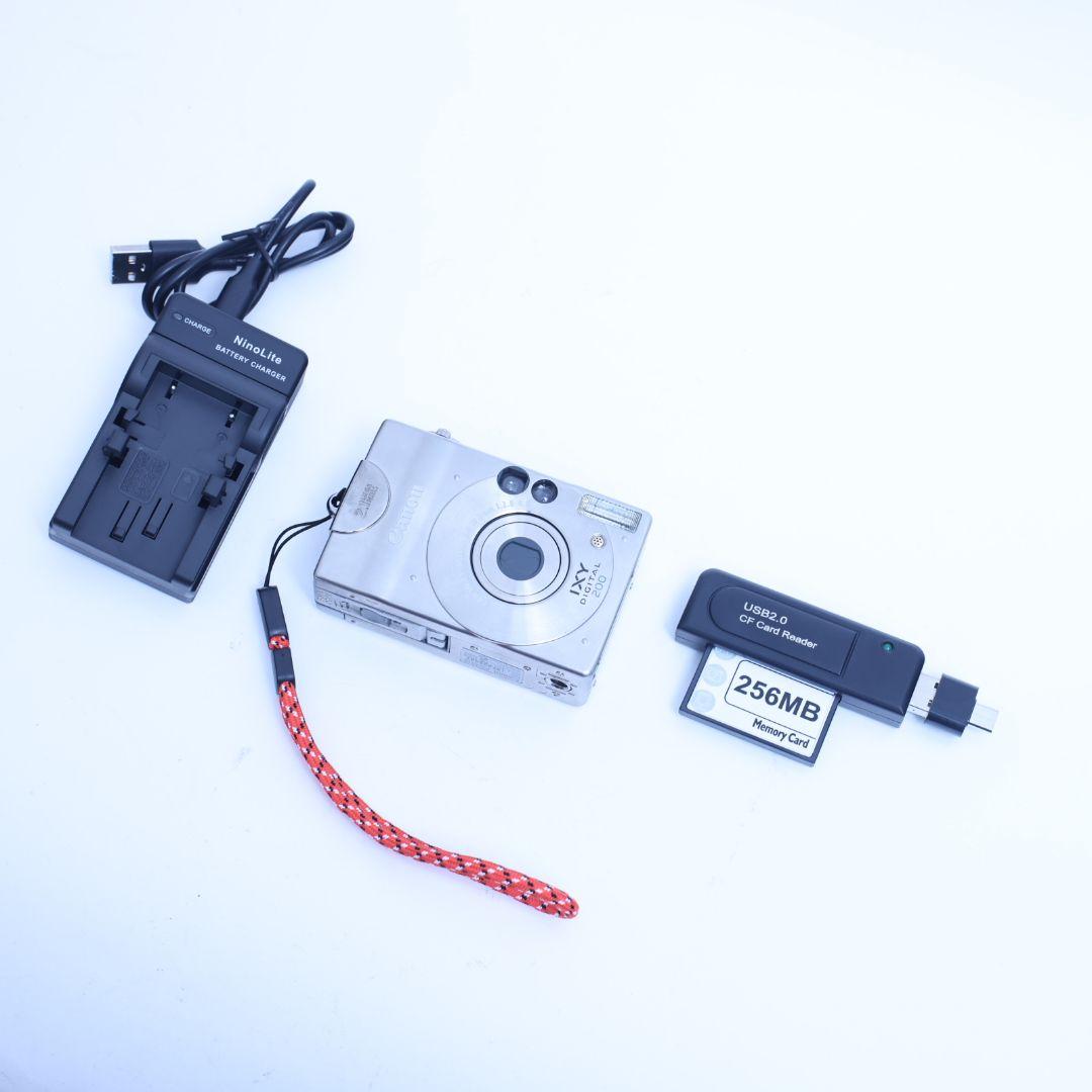 スマホ転送可 デジタルカメラ　Canon IXY DIGITAL200　カード付