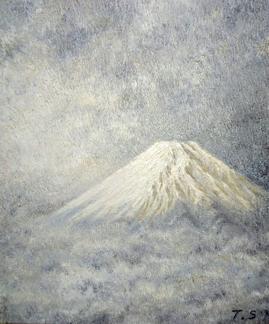 大開運 白富士 絵画 油絵 スピリチュアルアート 風水 幸運 運気アップ 金運