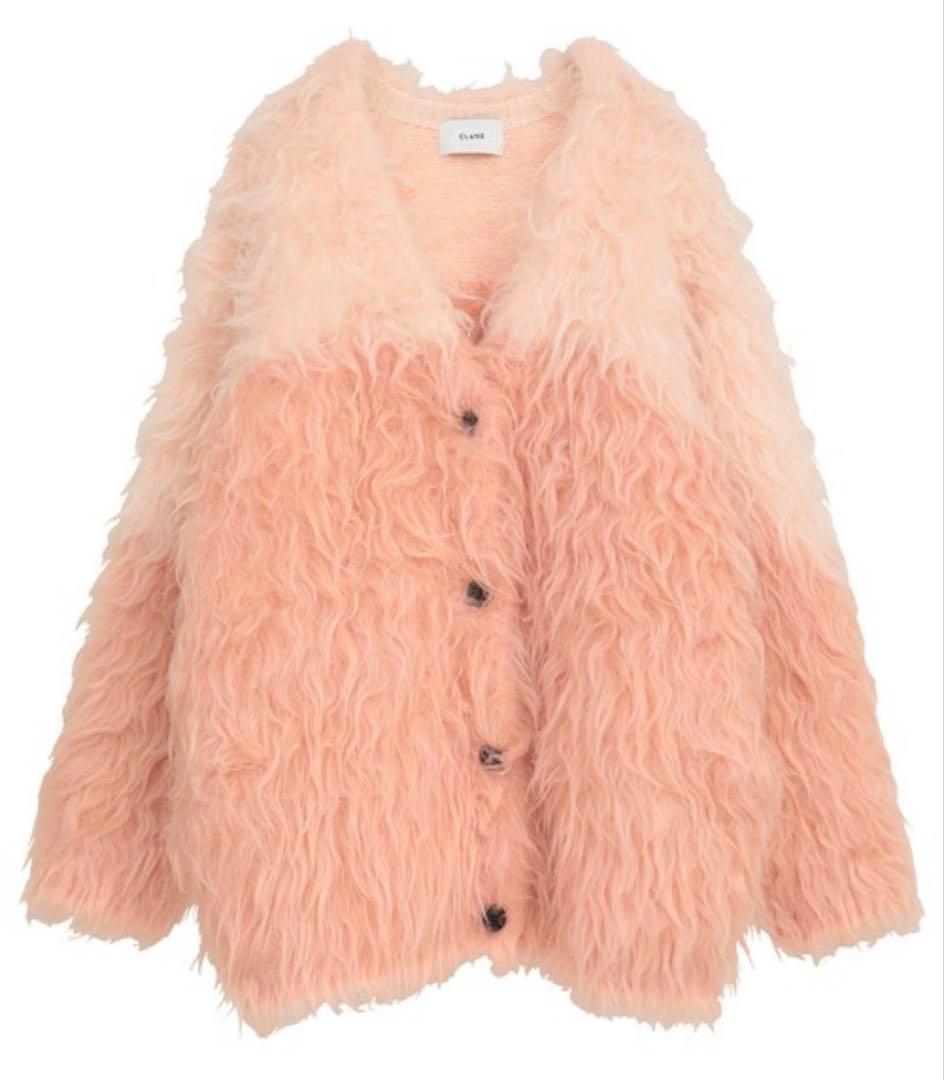 マ*様 CLANE BI COLOR SHAGGY KNIT CARDIGAN