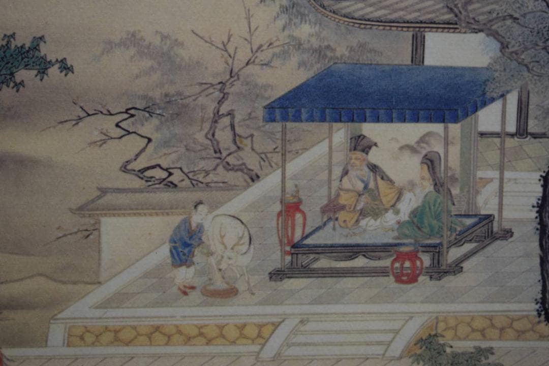 複製/橋本雅邦/七福神図/工芸/布袋屋掛軸HE-473