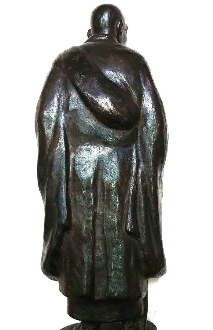 新春特価◆良寛和尚 托鉢 ブロンズ◆良寛生誕地越後出雲崎町出身彫刻家 茂木弘次作