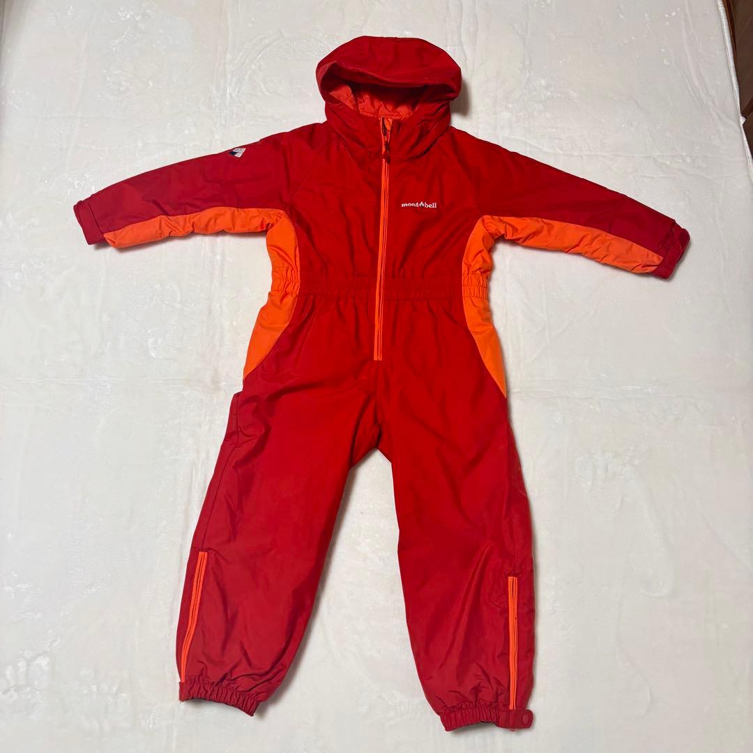 美品★ mont-bell 子供用スキーウェア 120オレンジ