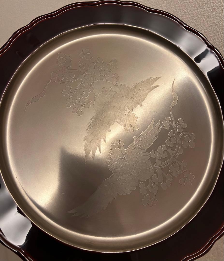 越前塗　漆　鳳凰　盛皿　縁起