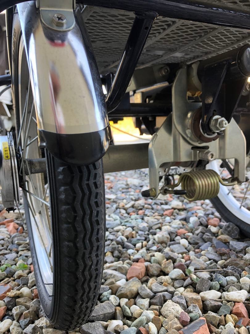 三輪電動アシスト自転車 黒 前後バスケット付き