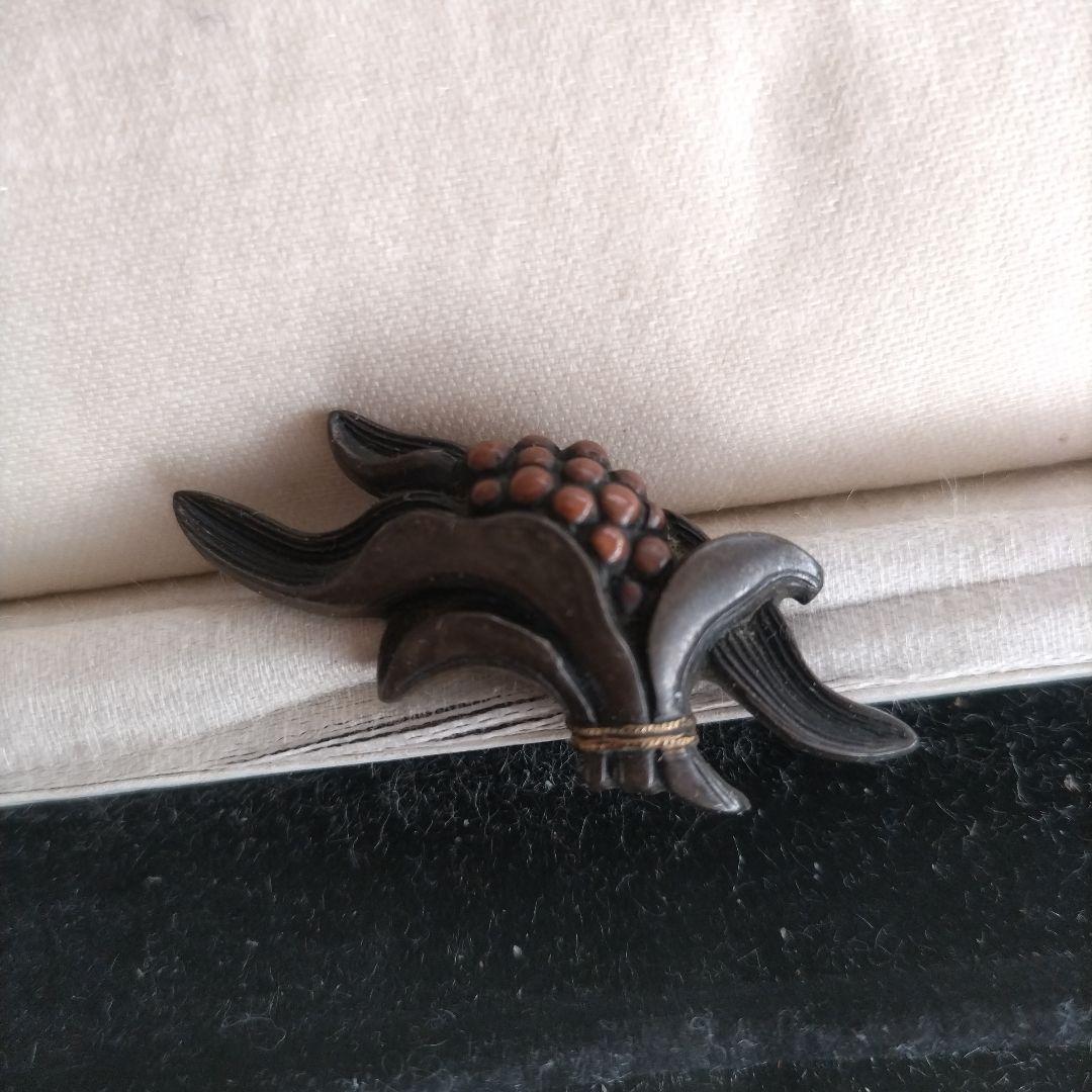 時代 前金具 在銘 万年青 アンティーク