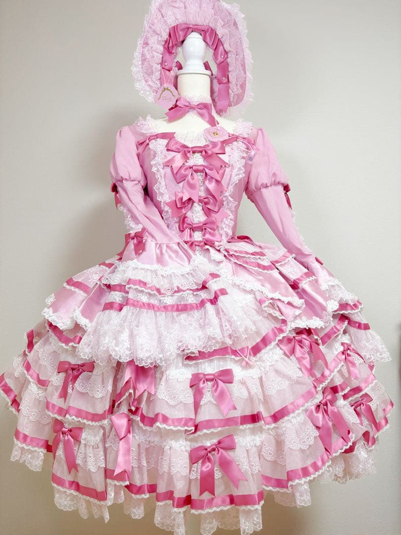 ゆっちゃむ ベルベットケーキ ロリータワンピースセッド 5点 甘ロリ