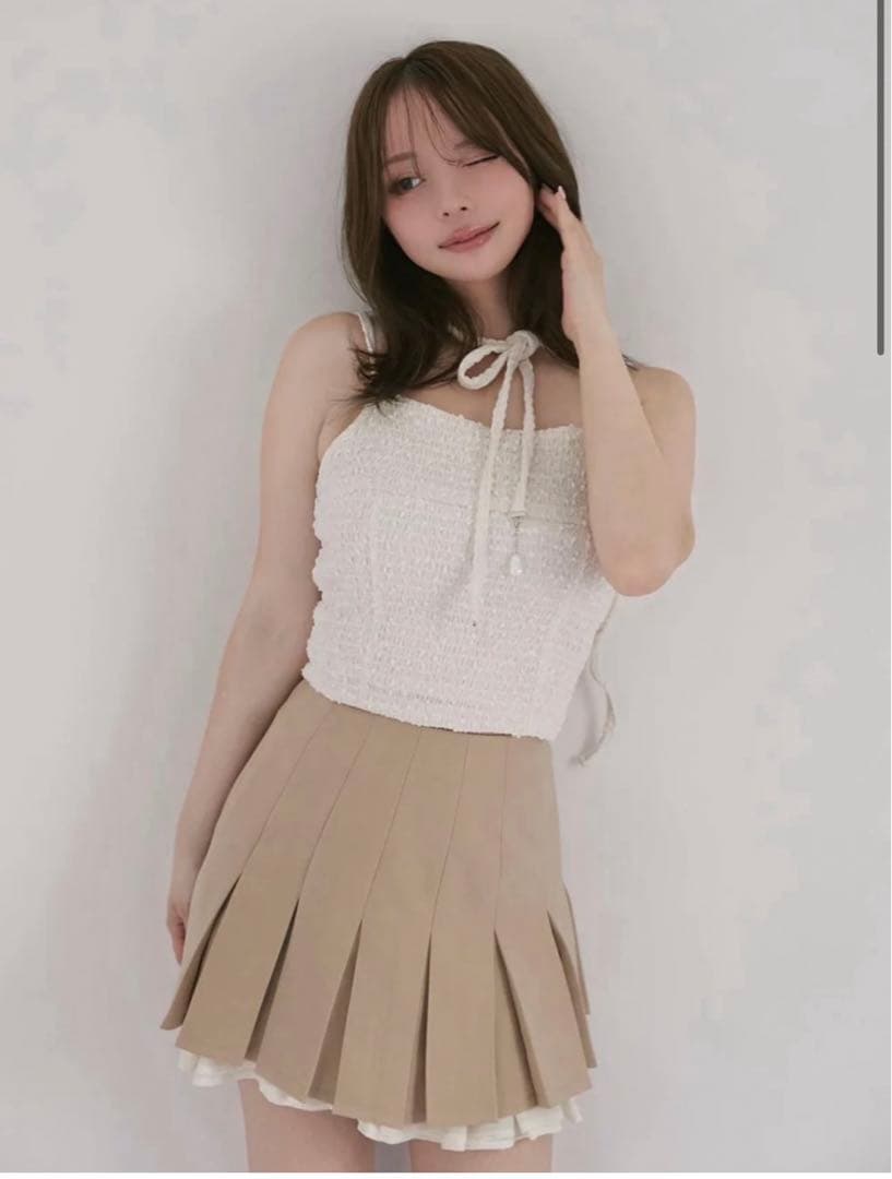 新品未使用タグ付き andmary Mimi ribbon camisole