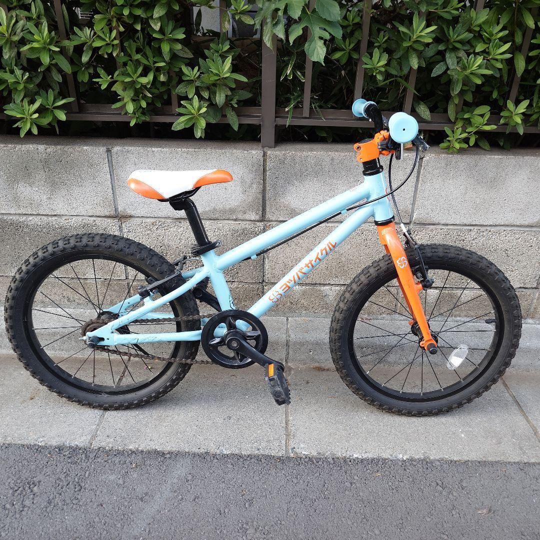 【手渡し　東京】ヨツバサイクル　18インチ　ブルー