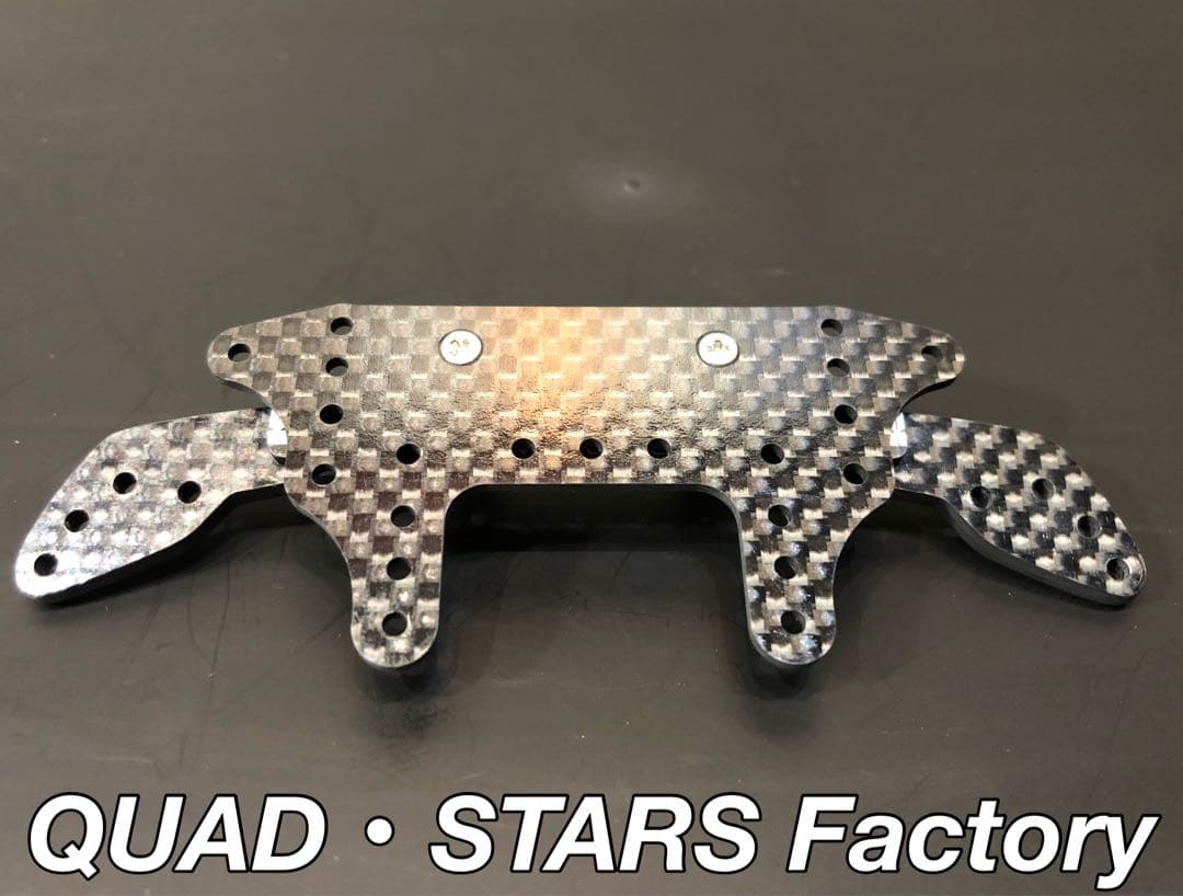 【ミニ四駆パーツ】2軸ATリジットバンパー　J-CUP2022　3mm厚カーボン