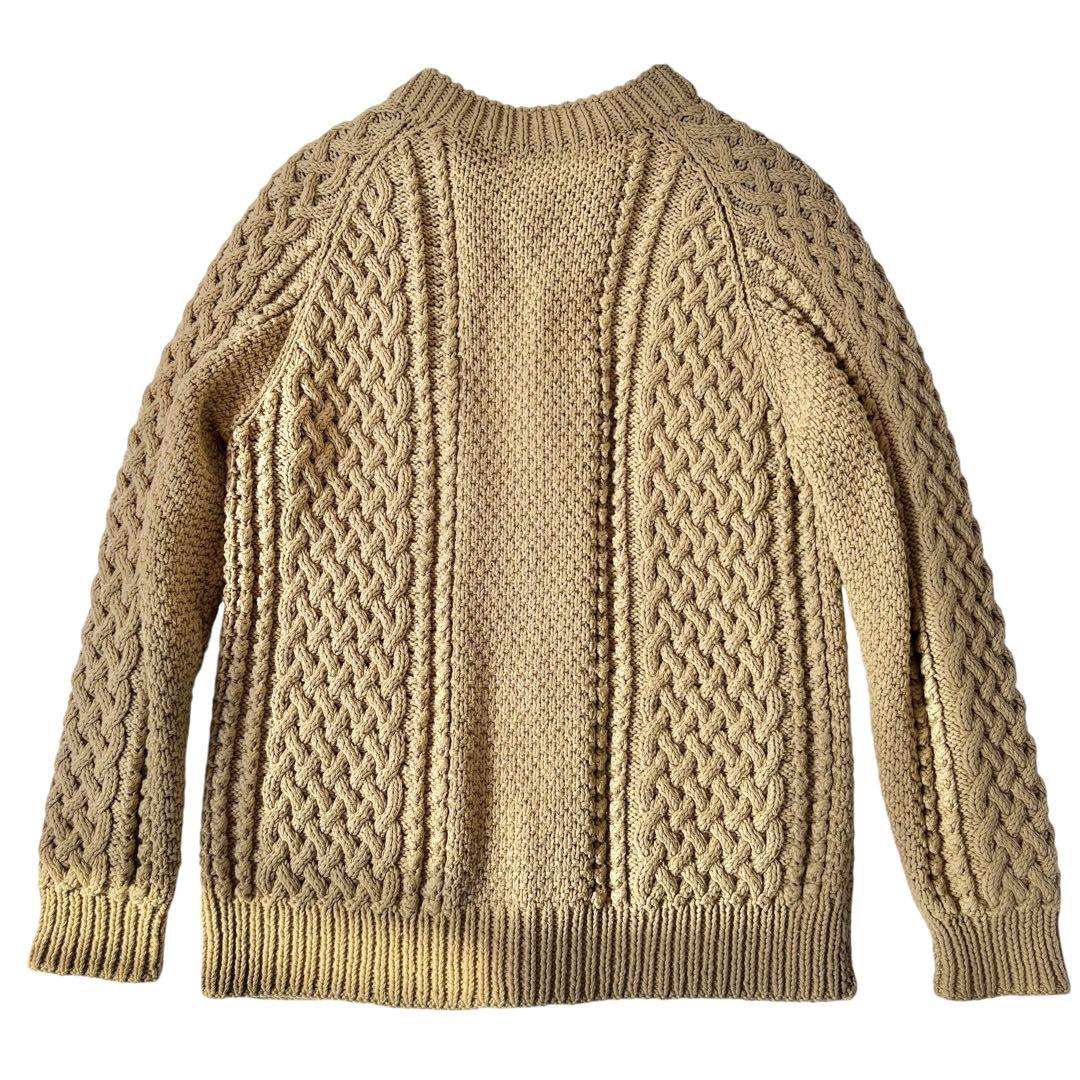 【Ｈｉ_ｊｉｒｉ】インバーアラン 黒タグ コットン カーディガン