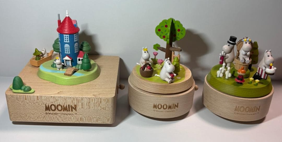 MOOMIN 木製オルゴール　3台セット　【中古美品・箱無し】
