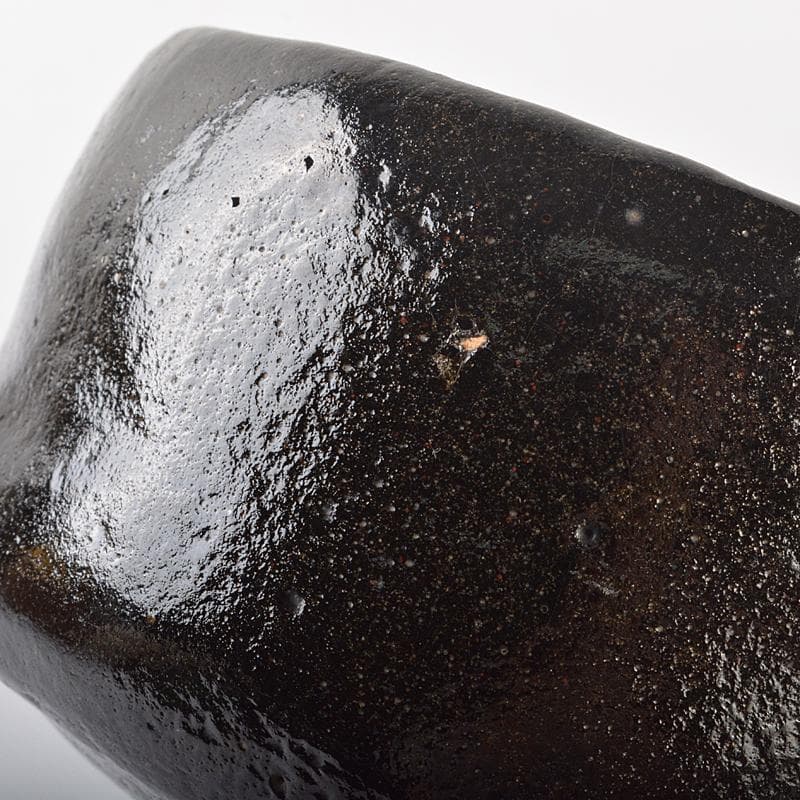 茶道具　楽吉左衛門　黒楽茶碗　共箱　V　R6560