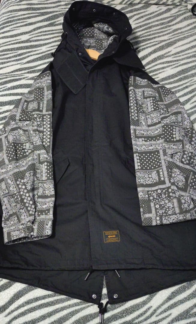 グラム/glamb ペイズリースイッチモッズコート