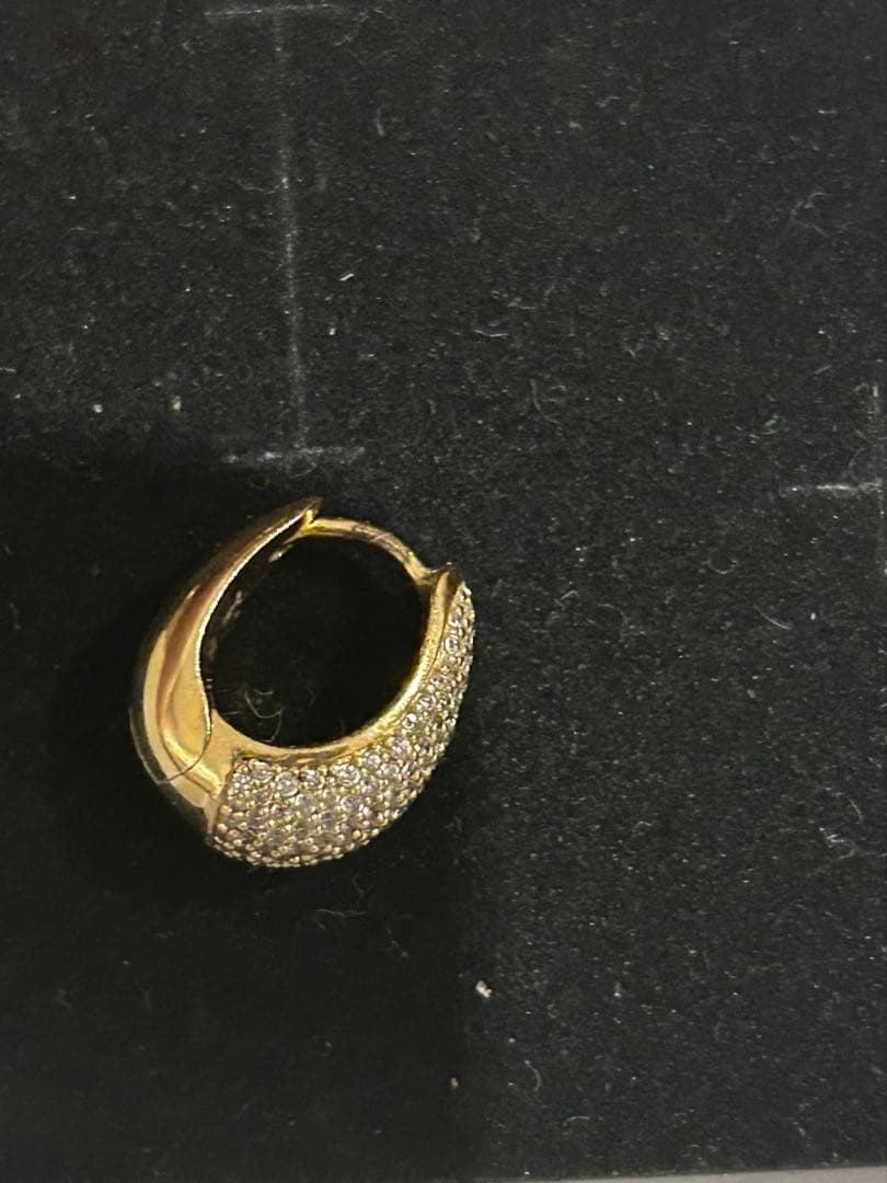 アクセサリー Ice Hoop Small Pave Gold Tom wood