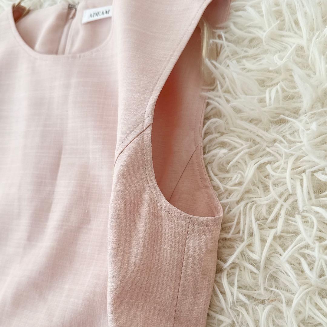 美品 アディアム✨フォクシー ルーシュドドレス ワンピース フリル ギャザー S