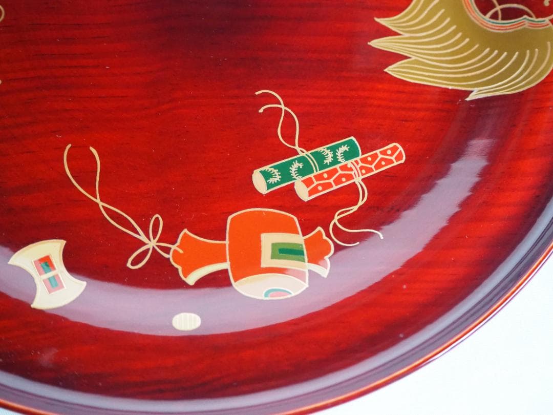 5代川端近左造『宝尽松溜青海盆』（共箱）