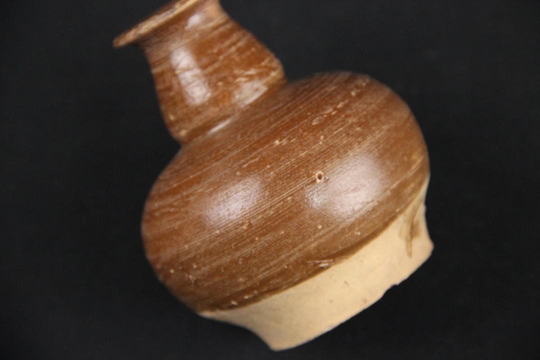 中国　明清時代 褐釉小壺 古民窯 福建窯 唐物 中国古玩 EU11-7