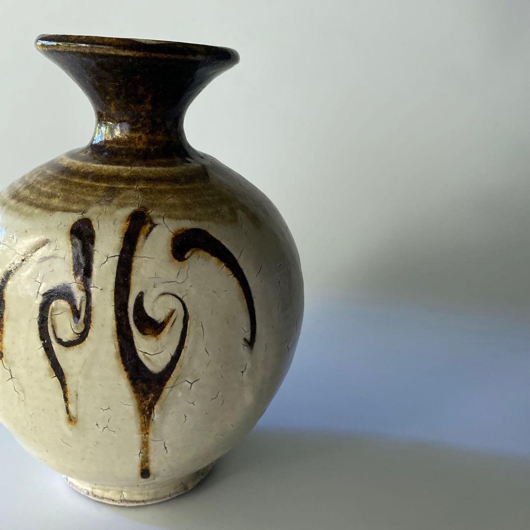 希少 舩木道忠 白釉柳文扁壼 扁壼 壺 花瓶 花器 共箱付き 舩木研兒