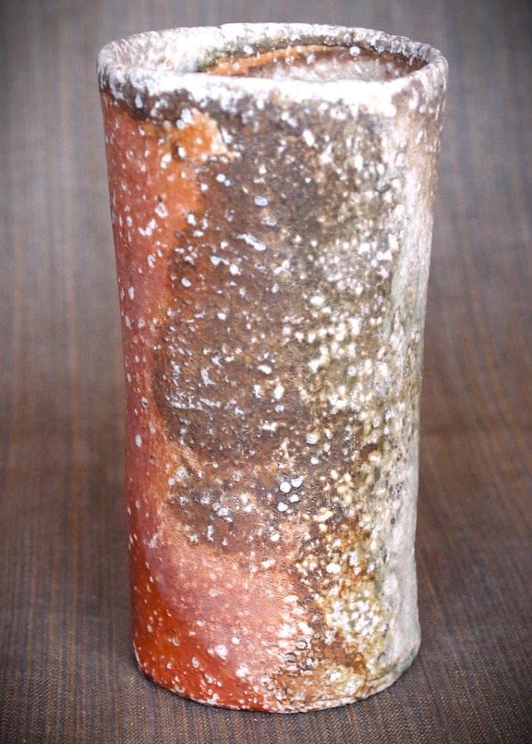 人気作家★デレックラーセン★窯変麦酒器★穴窯