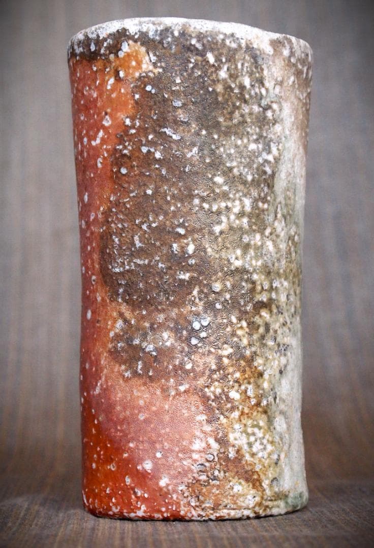 人気作家★デレックラーセン★窯変麦酒器★穴窯