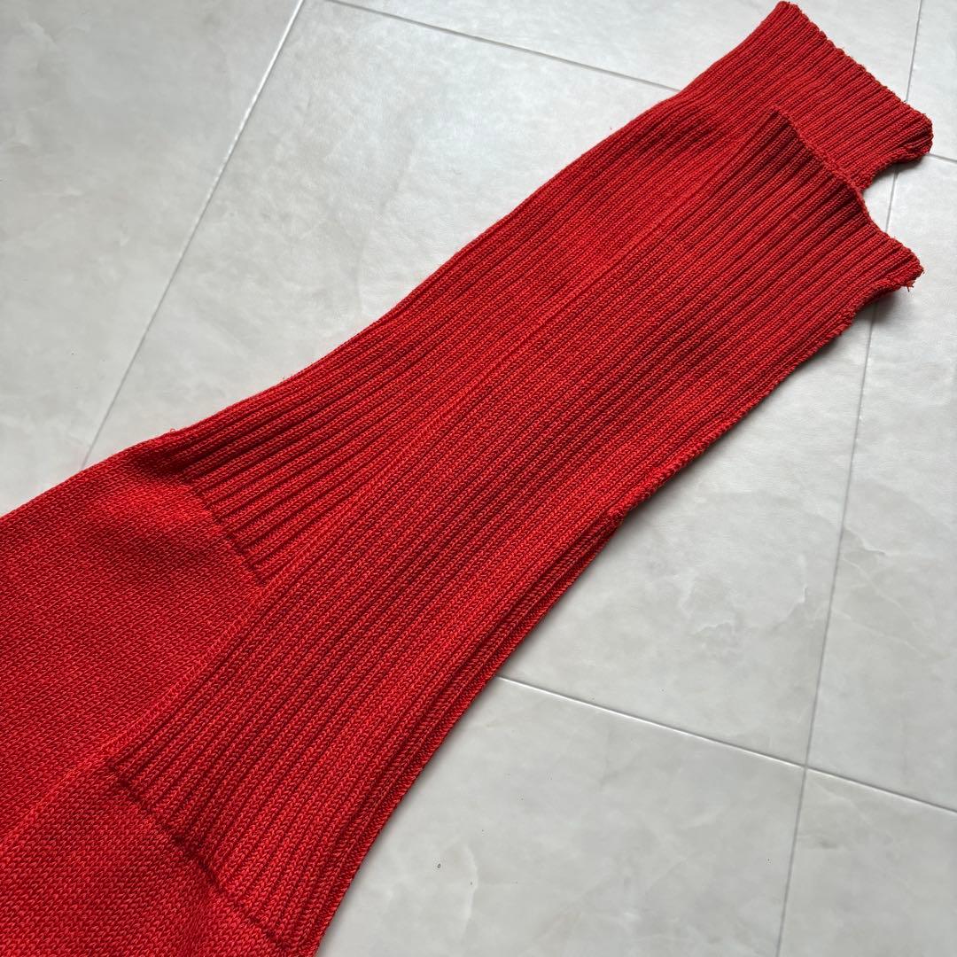 THE SHINZONE ロングリブカーディガン 赤 F 0 スナップボタン