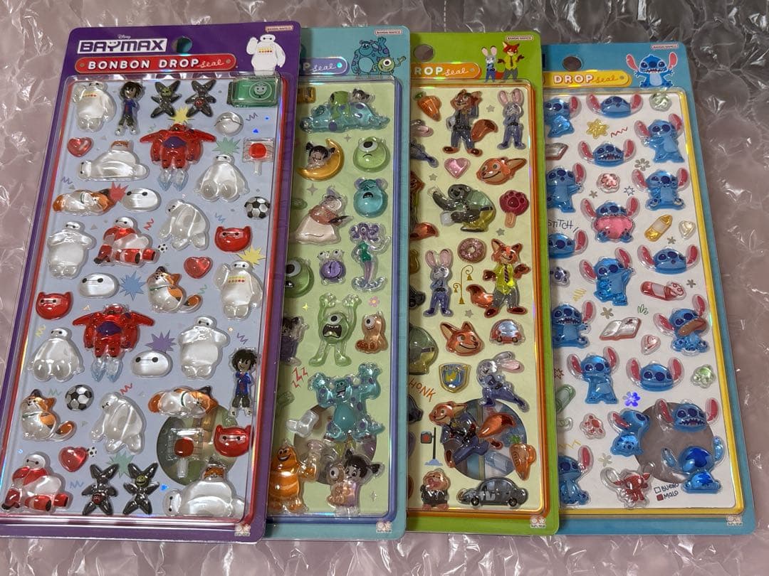 【正規品】ボンボンドロップシール ベイマックス スティッチ ズートピア