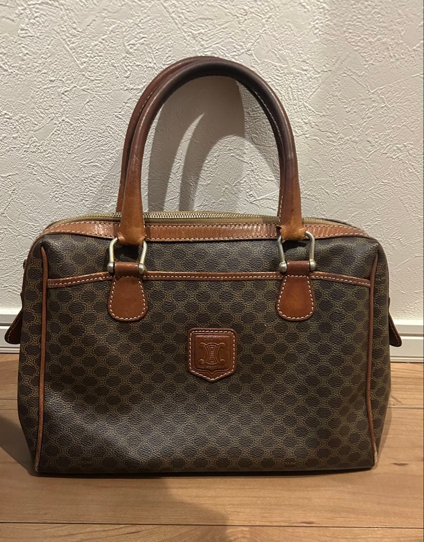 CELINE オールドセリーヌ マカダム柄 ハンドバッグ