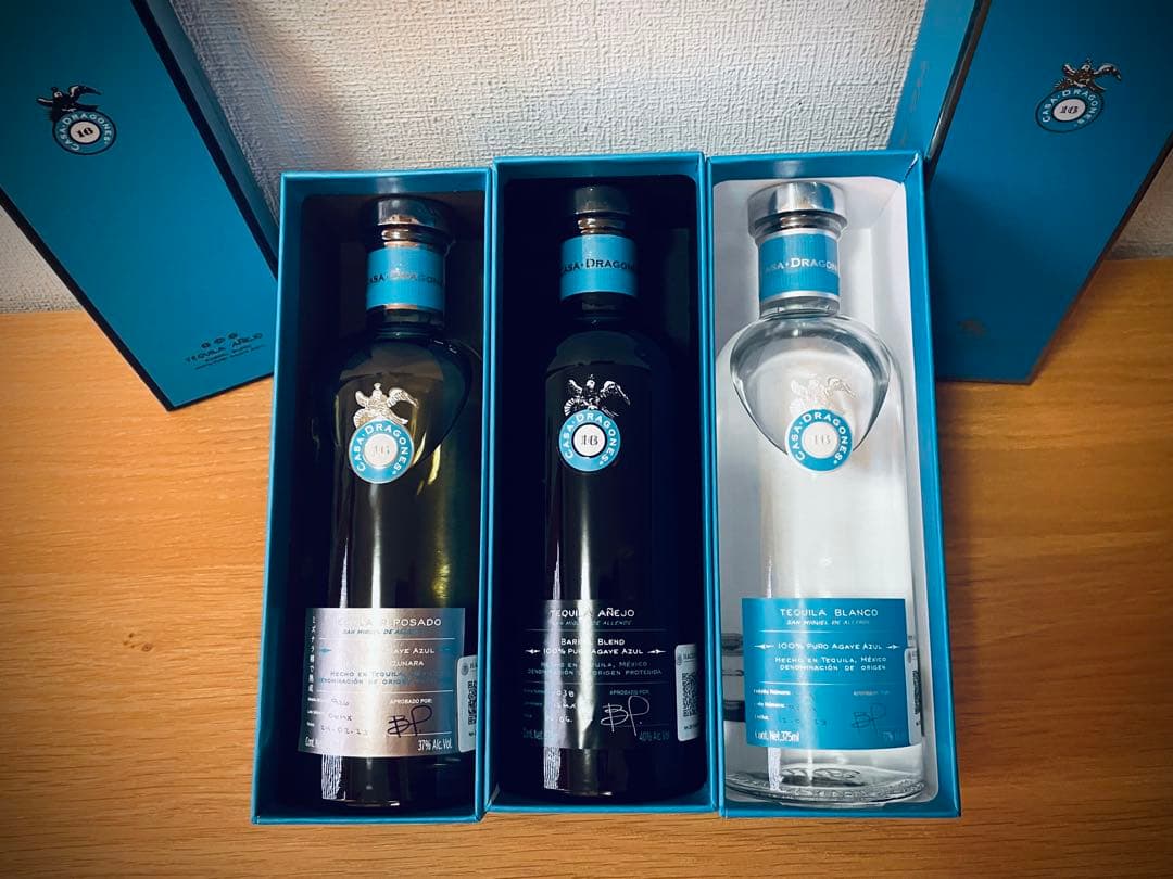 Casa Dragones テキーラセット（ブランコ・レポサド・アニェホ）