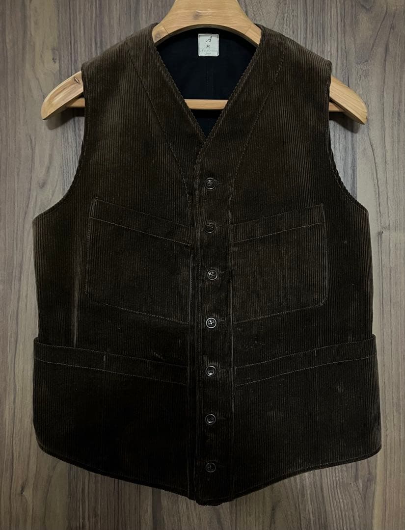 アナトミカ　sagan ベスト　コーデュロイブラウン　M 廃盤