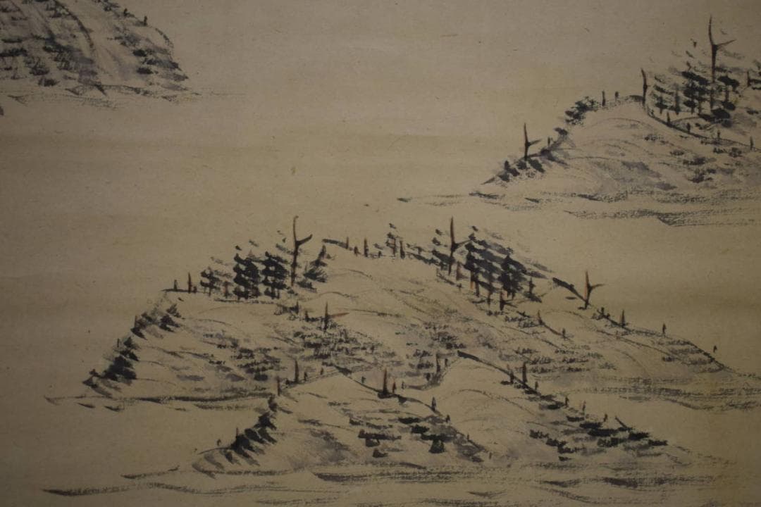 真作/貫名海屋/江山画賛/布袋屋掛軸HF-177