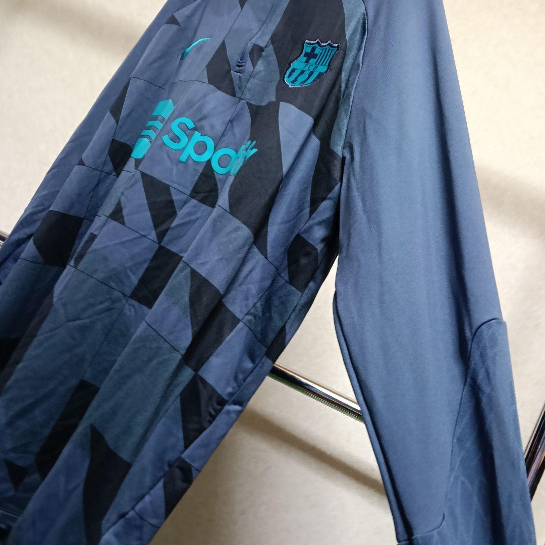 バルセロナ 23-24 1/4ジップ ストライクプレマッチシャツ ネイビーブルー